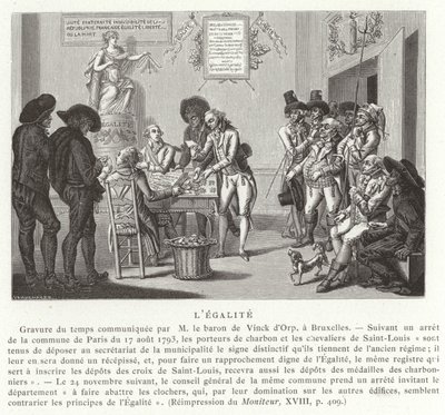 Uguaglianza, Rivoluzione Francese, 1793 da French School