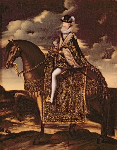 Ritratto equestre di Enrico IV (1553-1610) da French School