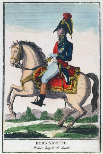 Ritratto equestre di Charles Jean Baptiste Bernadotte (1763-1844), inizio XIX secolo da French School