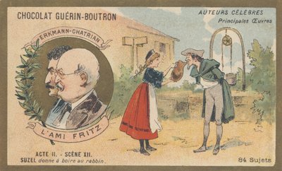Erkmann-Chatrian, pseudonimo collettivo di Emile Erkmann (1822-1899) e Alexandre Chatrian (1826-1890), romanzieri, autori di “L