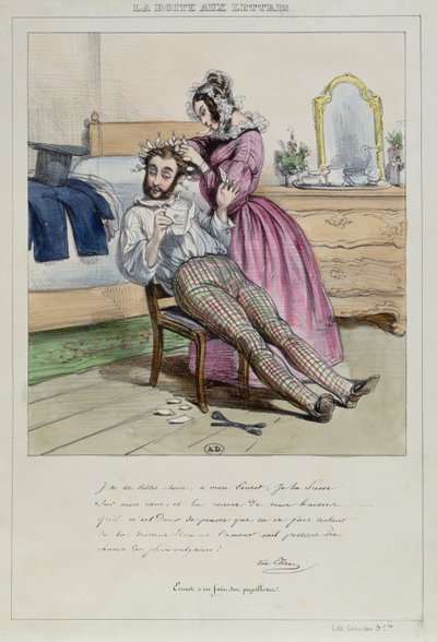 Ernest si fa arricciare i capelli, c.1840 da French School