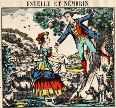 Estelle e Nemorin. Immagine di Epinal da French School