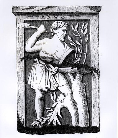Esus, il grande dio della natura, illustrazione da Science and Literature in the Middle Ages and Renaissance, scritto e inciso da Paul Lacroix, 1878 da French School