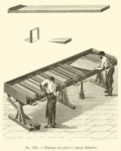 Etamage des glaces, charge Rabache (incisione) da French School