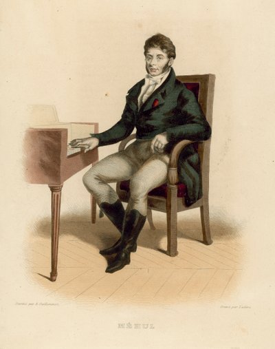 Etienne-Nicolas Mehul (incisione colorata) da French School