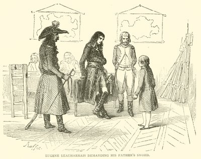 Eugene Beauharnais chiede la spada di suo padre (incisione) da French School