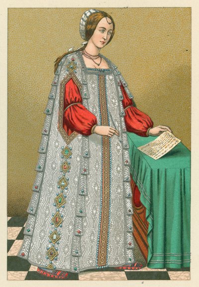 Costume europeo del XVI secolo da French School