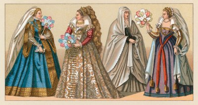 Costume europeo del XVI secolo da French School