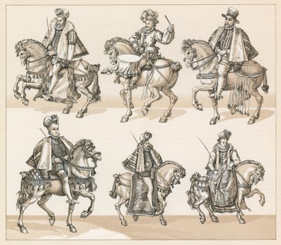 Costume europeo del XVI secolo da French School
