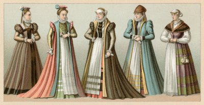 Costume europeo del XVI secolo da French School