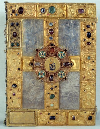 Evangeliario incrostato di pietre preziose di San Gauzelin (Gauzelin di Toul) da French School