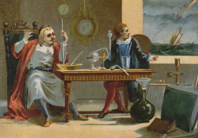 Evangelista Torricelli (1608-47), inventore del barometro a mercurio da French School