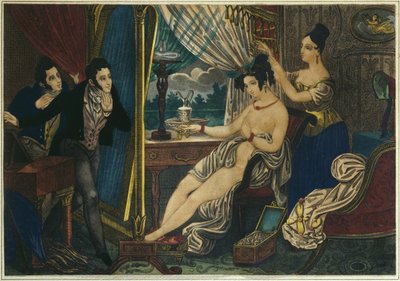 Sera, la toilette prima del ballo, inizio XIX secolo da French School
