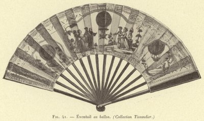 Ventaglio al pallone, (Collezione Tissandier) da French School