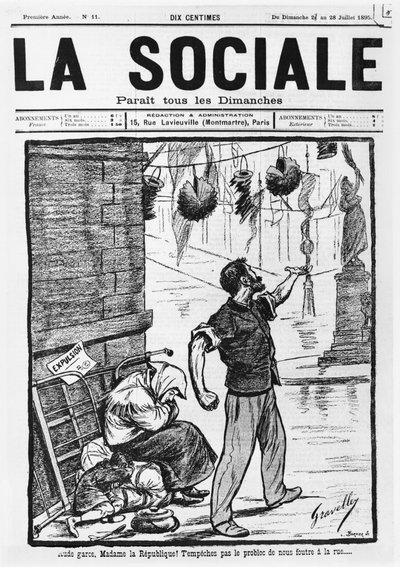 Sfratto, copertina di La Sociale, 21-28 luglio 1895 da French School
