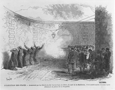 Esecuzione di Georges Darboy, 24 marzo 1871 (incisione) da French School