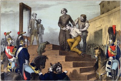 Esecuzione di Jean-Baptiste Troppmann, 19 gennaio 1870, c.1870 da French School