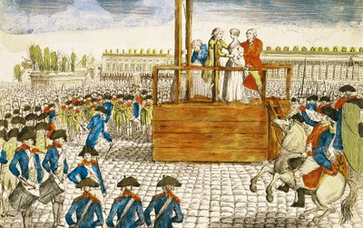 Esecuzione di Maria Antonietta (1755-93) in Place de la Révolution, 16 ottobre 1793 da French School