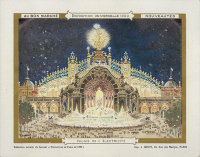 Esposizione Universale 1900 Elettricità da French School