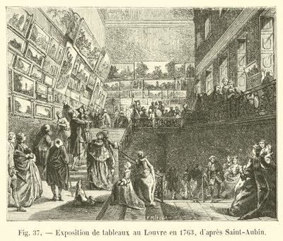 Esposizione di quadri al Louvre nel 1763, secondo Saint-Aubin da French School