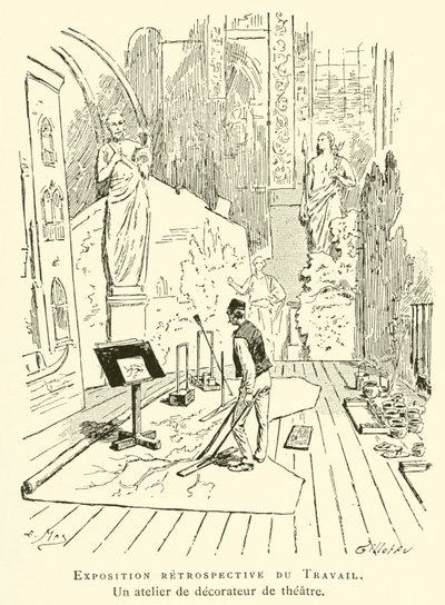 Esposizione retrospettiva del Lavoro, un laboratorio di decoratore di teatro da French School