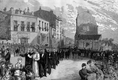 Espulsione dei Cappuccini da Marsiglia a seguito dei decreti del marzo 1880 presi da Jules Ferry e che rimuovono il diritto di insegnare ai membri di congregazioni religiose non autorizzate: ovazione della folla ai Cappuccini espulsi dalla loro comunità. O da French School