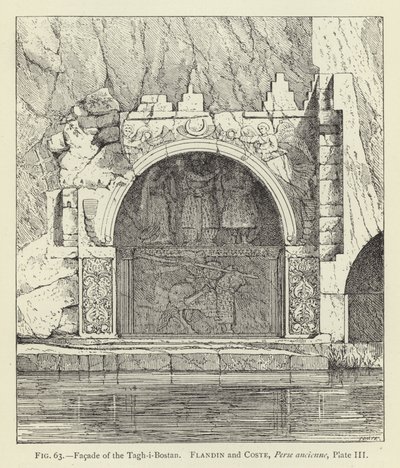 Facciata del Tagh-i-Bostan da French School