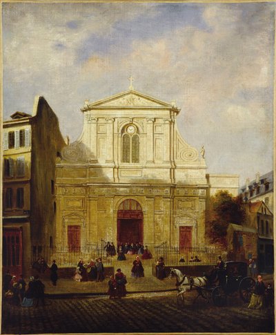 Facciata della chiesa di Blancs-Manteaux da French School