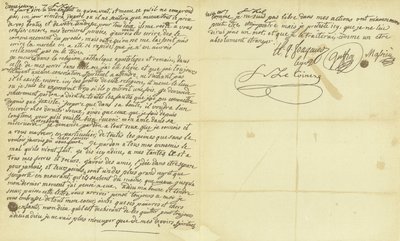 Facsimile del testamento di Maria Antonietta da French School