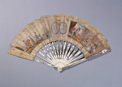 Ventaglio con illustrazioni da La Contessa di Cagliostro, c.1786 da French School