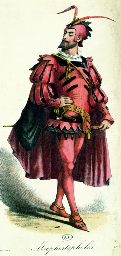 Costume di carnevale per Mefistofele, da L