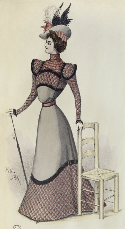 Tavola di moda, illustrazione da La Nouvelle Mode, 1897 da French School