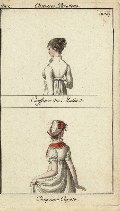 Acconciatura e cappello alla moda, Parigi da French School
