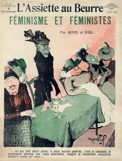 Cartone femminista, copertina della rivista satirica francese 