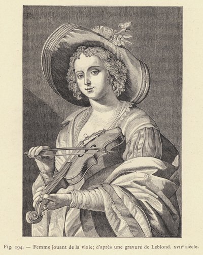Donna che suona la viola, da un