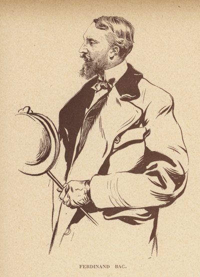 Ferdinand Bac, fumettista francese (litografia) da French School