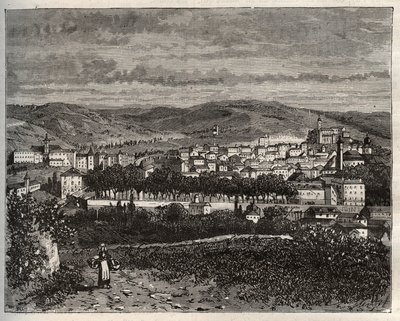 Figeac - Lot, nella regione Midi-Pirenei - incisione in "La France illustree: geography, history, statistical administration" di V.A. Malt-Brown. 1884 da French School