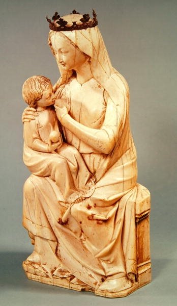 Figurina della Vergine che allatta il bambino Cristo, da Lisieux da French School
