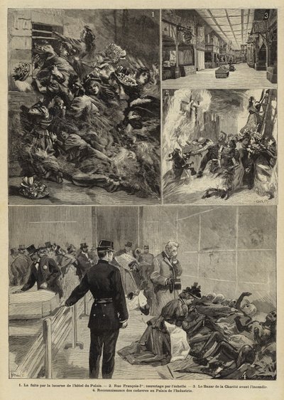 Incendio al Bazar de la Charité, Parigi, 1897 da French School