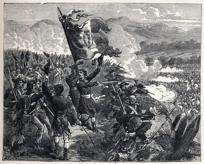 Prima coalizione: Colonnello Antoine Guillaume Rampon (1759-1842) alla battaglia di Montenotte il 12 aprile da French School