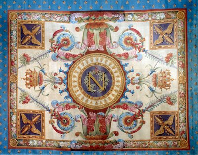 Primo impero: tappeto della sala del trono al Palazzo delle Tuileries realizzato dalla fabbrica di sapone. 1809 Malmaison, museo del castello da French School