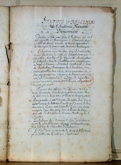 Prima pagina degli statuti dell