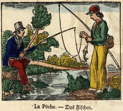 Pesca, immagine di una spina XIX secolo da French School