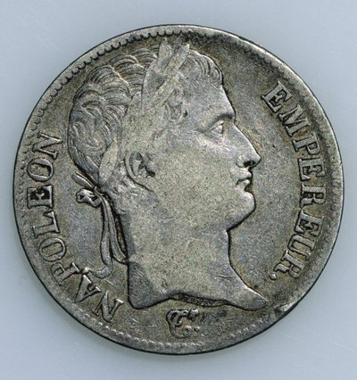 Moneta da cinque franchi, con testa di Napoleone (1769-1821) 1811 (recto) da French School