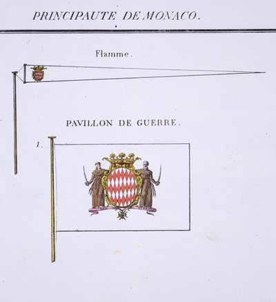 Bandiere di Monaco, da un libro francese delle bandiere, c.1819 da French School