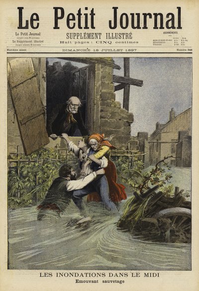 Inondazioni nel Midi, Francia, 1897 da French School