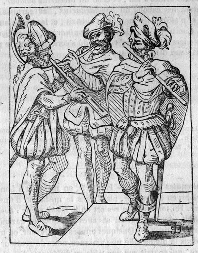 Suonatori di flauto e tromba nel XVI secolo. In 