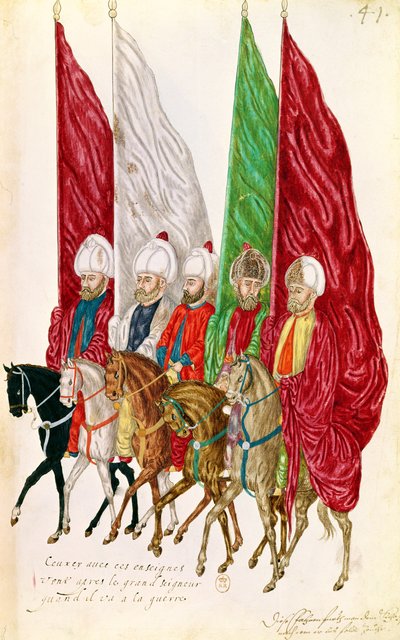 Fol.41 Uomini con Stendardi che Seguono il Signore alla Guerra, da 