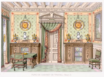 Fonde de cabinet de travail in stile di Enrico II da Le Garde-Meuble da French School