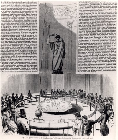 Il pendolo di Foucault al Pantheon di Parigi, c.1852 da French School
